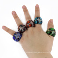 Nuevo diseño Handmade Dichroic Glass Ring12pcs / box, MC1010